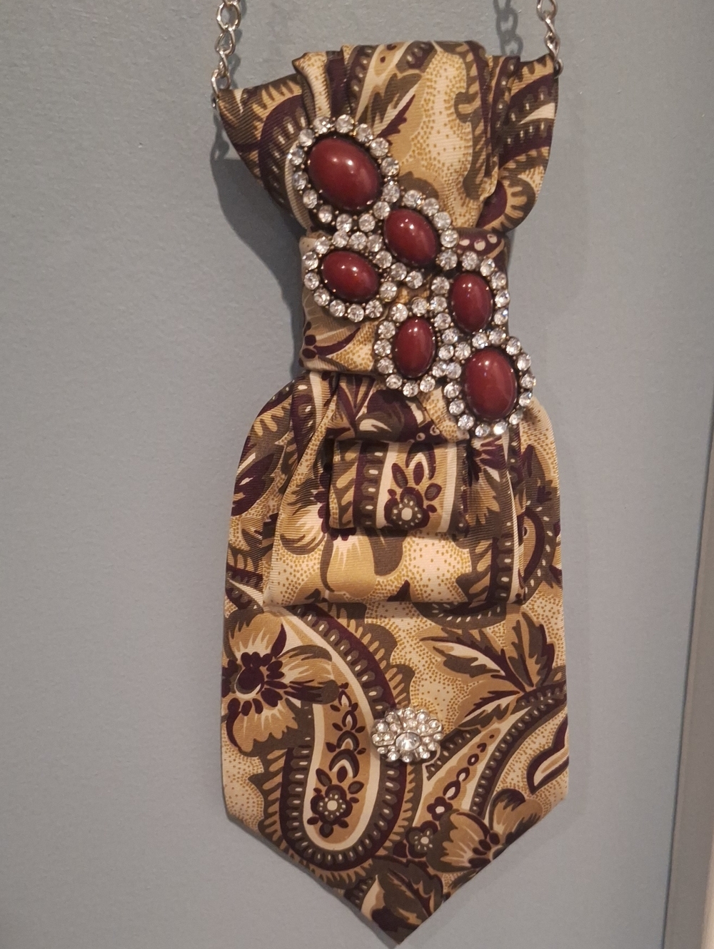 Paisley Upcycled Necktie Necklace